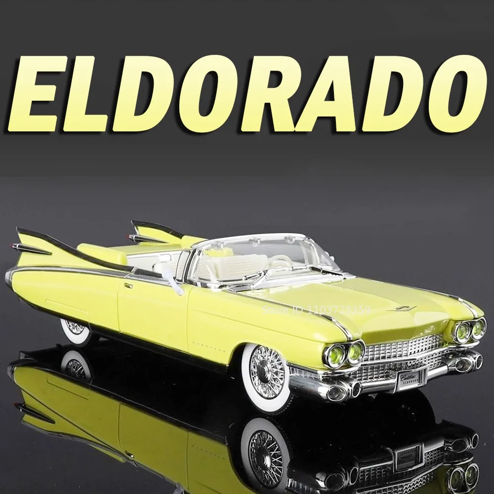 

1:24 Eldorado Biarritz Senna Model Toy Sports Cars Alloy Diecast Sound Light Doors Opened Pull Back Decoration for Kids Gifts