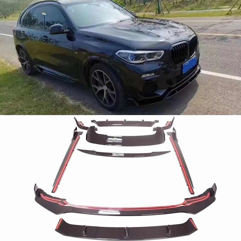 

Для Bmw G05 X5 2019-2020 автомобильный бампер из настоящего углеродного волокна, передняя губа, задний диффузор, боковые юбки, спойлер, комплект кузова