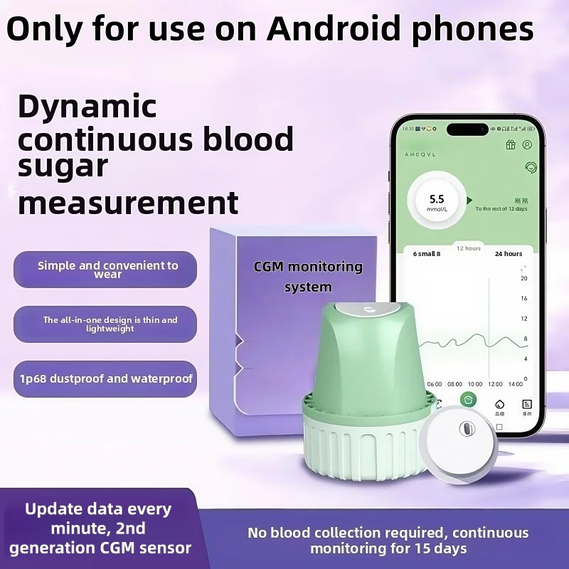 CGMdynamicbloodglucosemonitor,second-generationsensorcontinuouslymonitorsfor15days,FreeStyleLibrebloodglucosemet