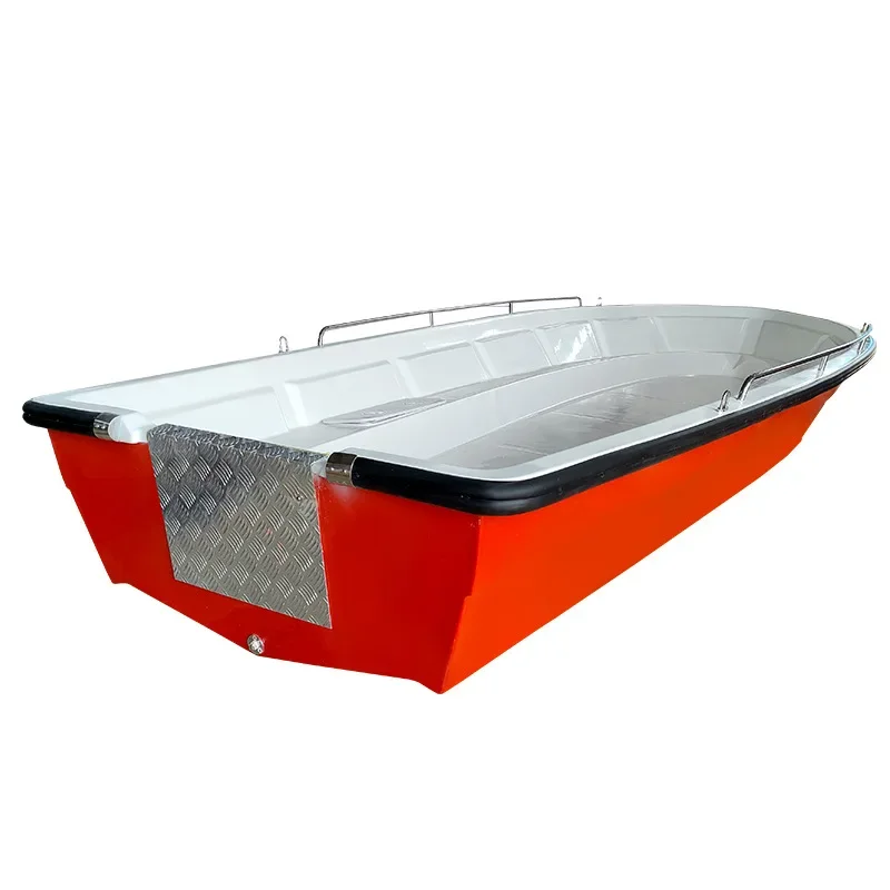 FRP assault boat, fire rescue, not easy to wear and tear, thickened peep layer glass silver assault boat