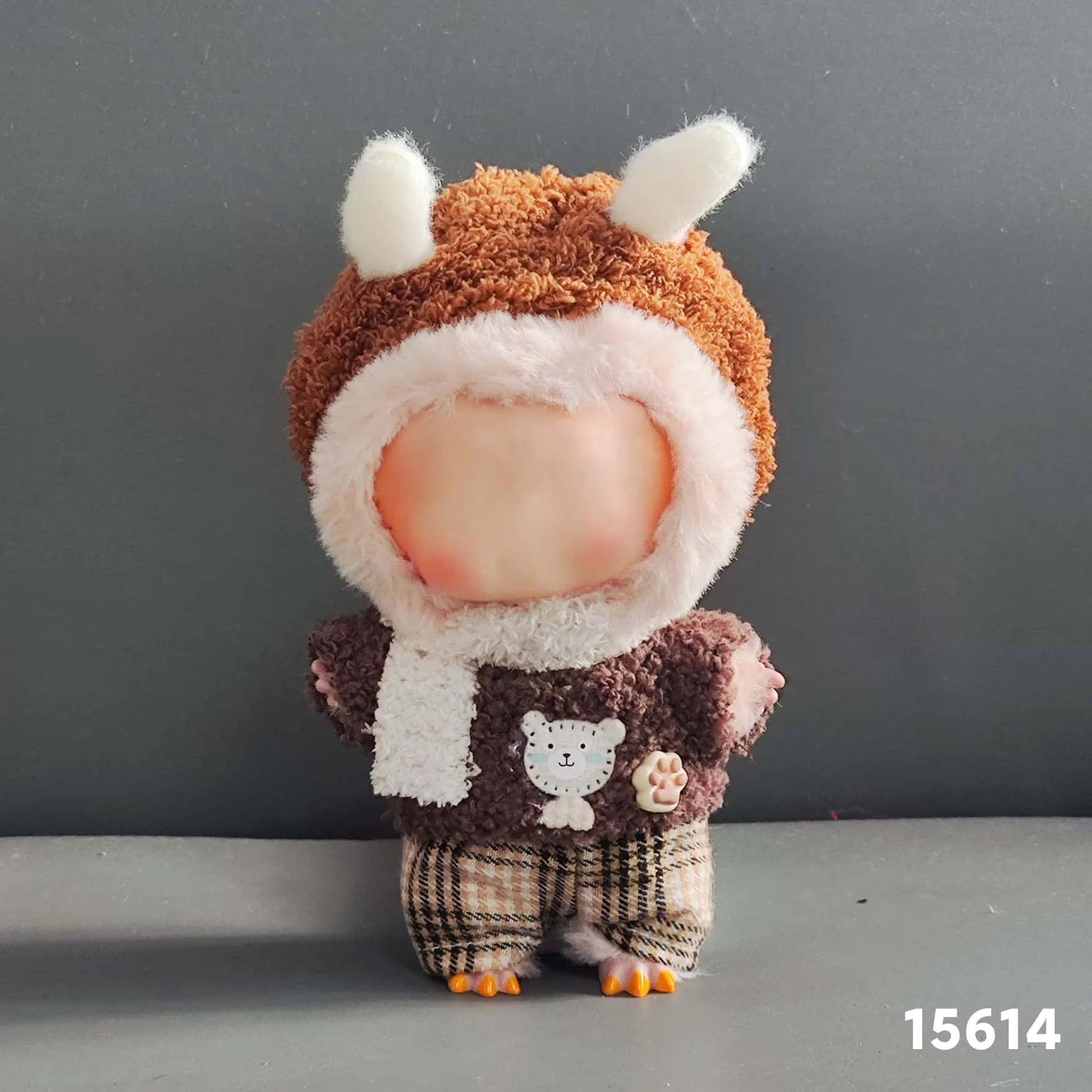 Miniso 17cm Mini Plush Doll Clothes Accessories for Korea Kpop EXO Labubu Idol V1 V2 Sweater Outfit Set Gift
