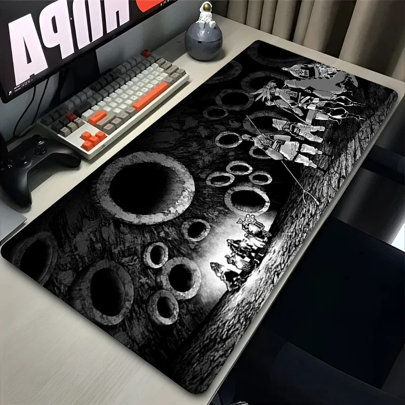 Mouse Pad PC Speed For E-sports Players Laptop Computer Gachiakuta Keyboard Pad Black And White Manga Desktop Mat Anime Mousepad