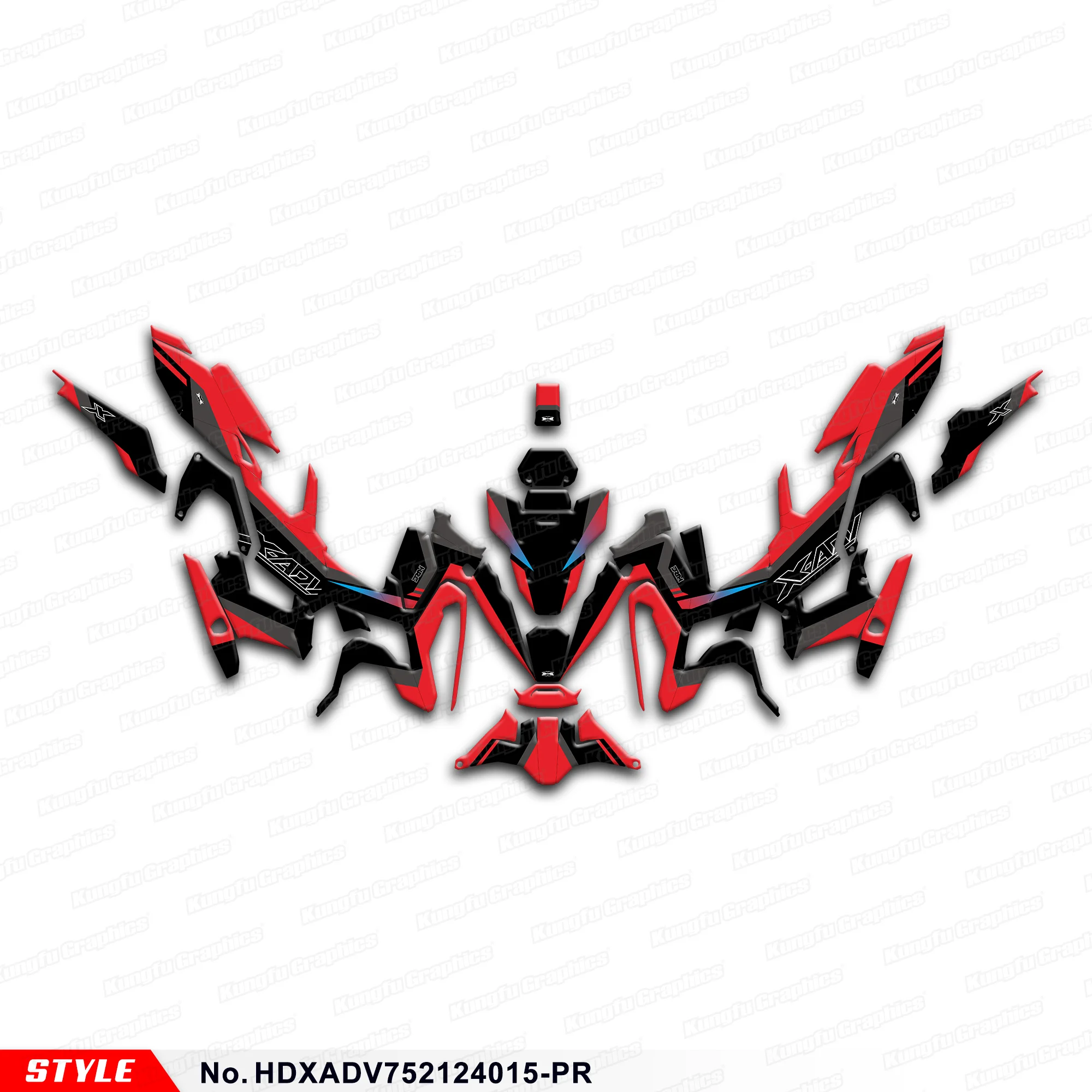 

JY RACING Customised Graphics Decal Kit Stickers Set for Honda X-ADV 750 2021 2022 2023 2024, Decoration, HDXADV752124015-PR