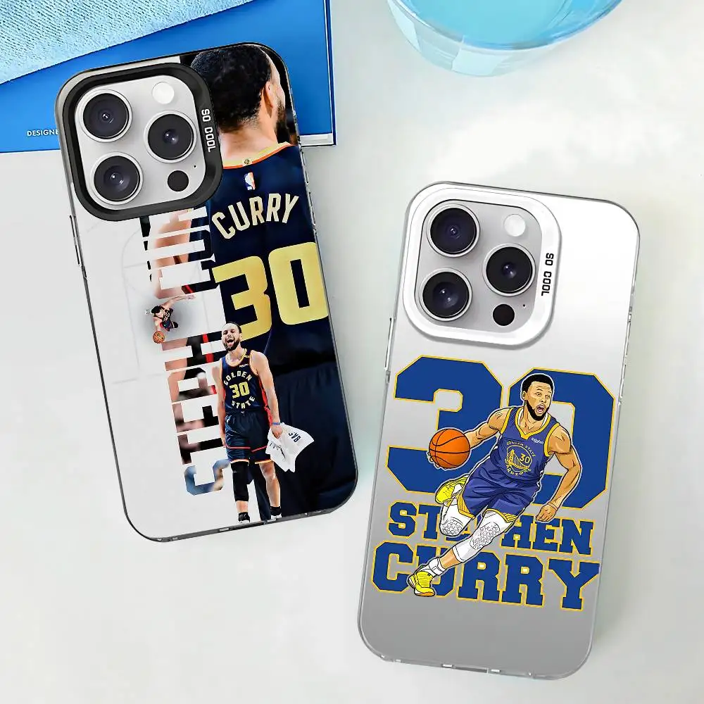 Funda de teléfono Player I-S-Stephen c-curry para IPhone 17 16 15 14 13 12 11 Pro Max Plus Color a prueba de golpes cubierta trasera plateada