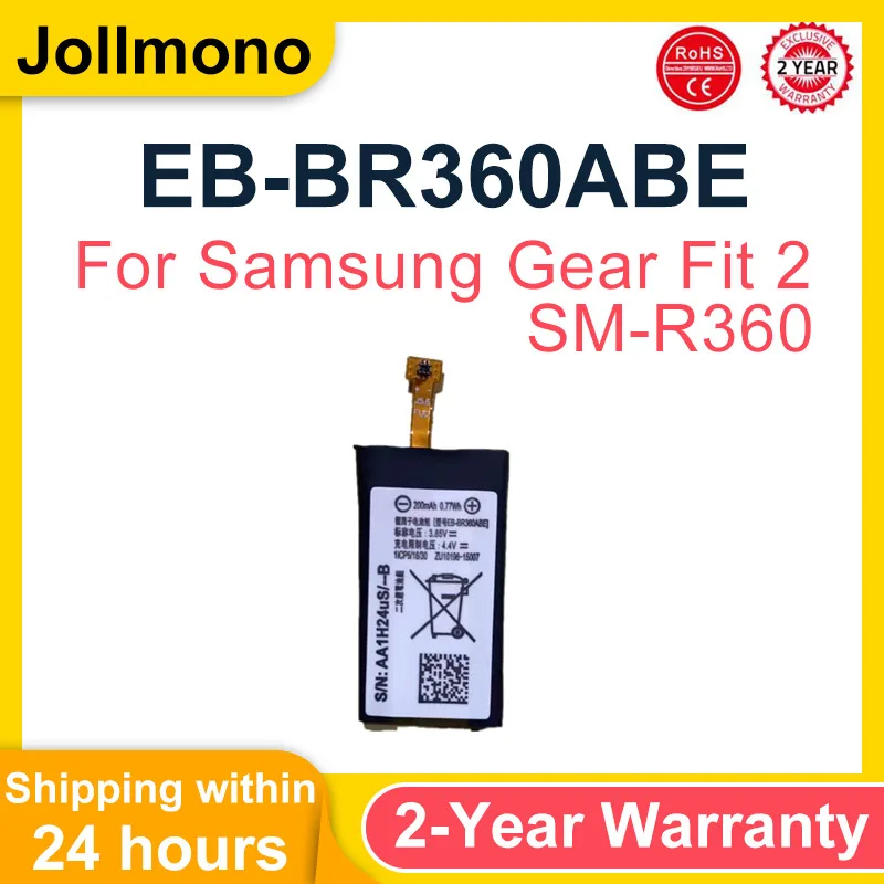 Сменный аккумулятор EB-BR360ABE для Samsung Gear Fit2 Fit 2 R360 SM-R360, EB-BR365ABE для Samsung Gear Fit 2 Pro SM-R365 R365