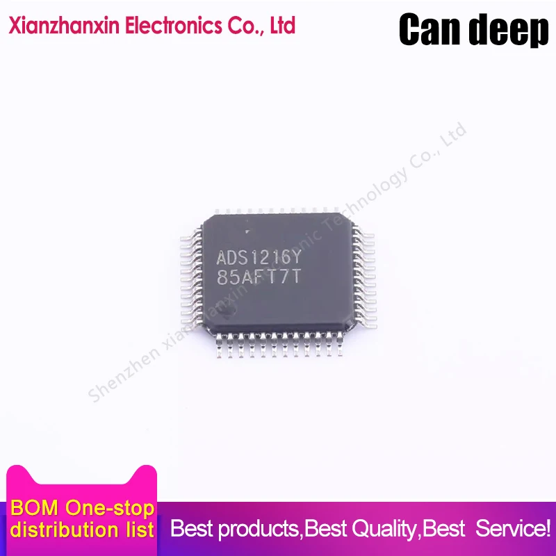 1pcs/lot ADS1216Y ADS1216Y/250 TQFP48 24-bit AD converter IC in stock