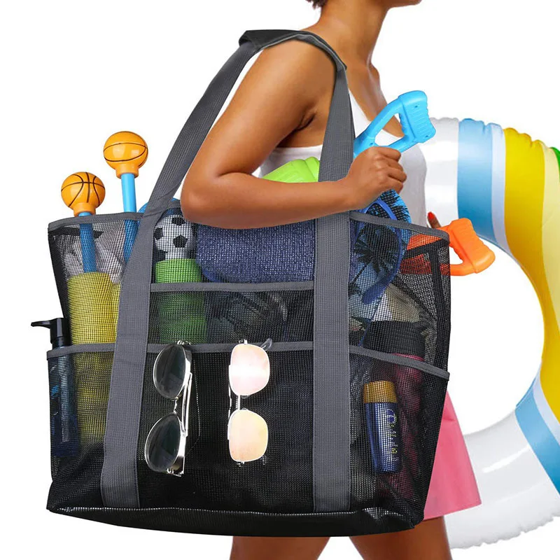 

Transparent Beach Bag Mesh Bag Large Capacity Luxury Designer Handbags 2023 New Swimming Storage Bag Toiletry Bag Shoulder Bag