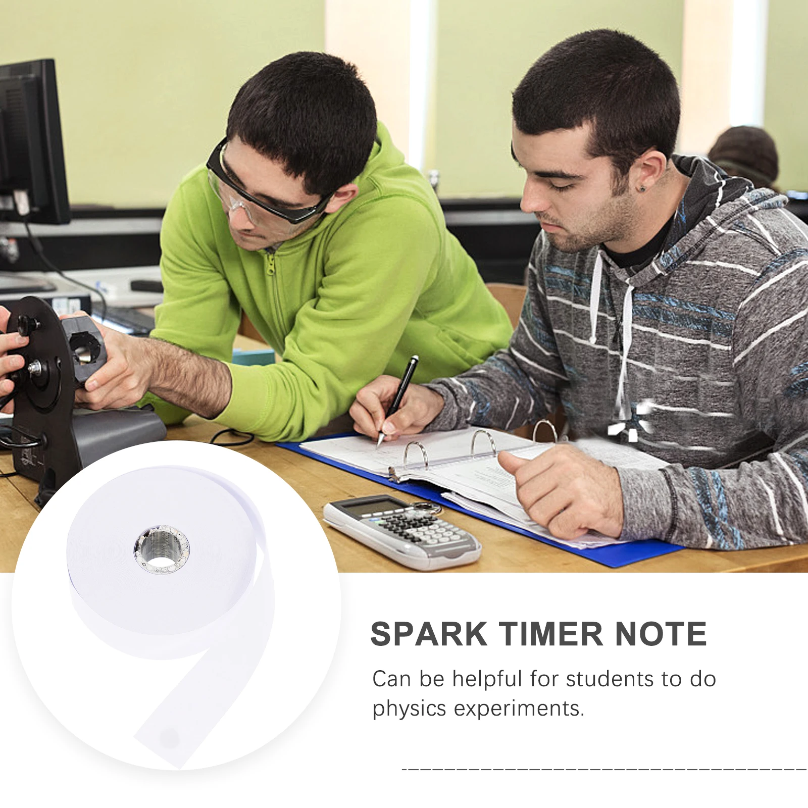 

10 Rolls Dot Physics Electrical Experiment Paper Timer Paper Physics Experiment Reliable Practical White Electric