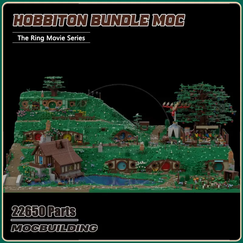 UCS Rings Movie Hobbiton Bundle MOC Building Blocks Bag End Technology Bricks DIY Assembly Collection Toys Display Xmas Gifts