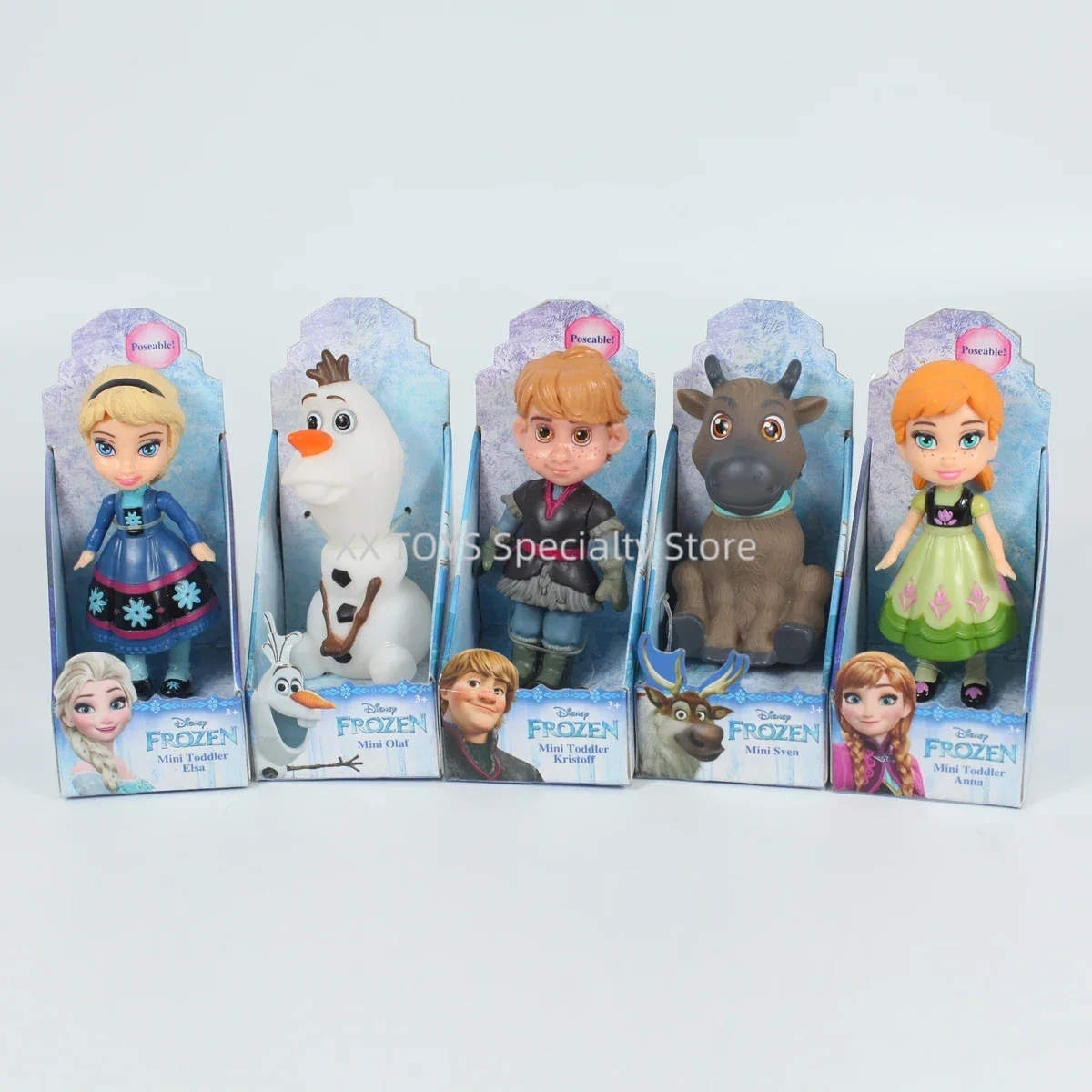 

Original Disney Frozen Princess Elsa Anna Olaf Mini Figurines Dolls Poseable Cute Anime Action Figure Collectible Doll Girl Gift