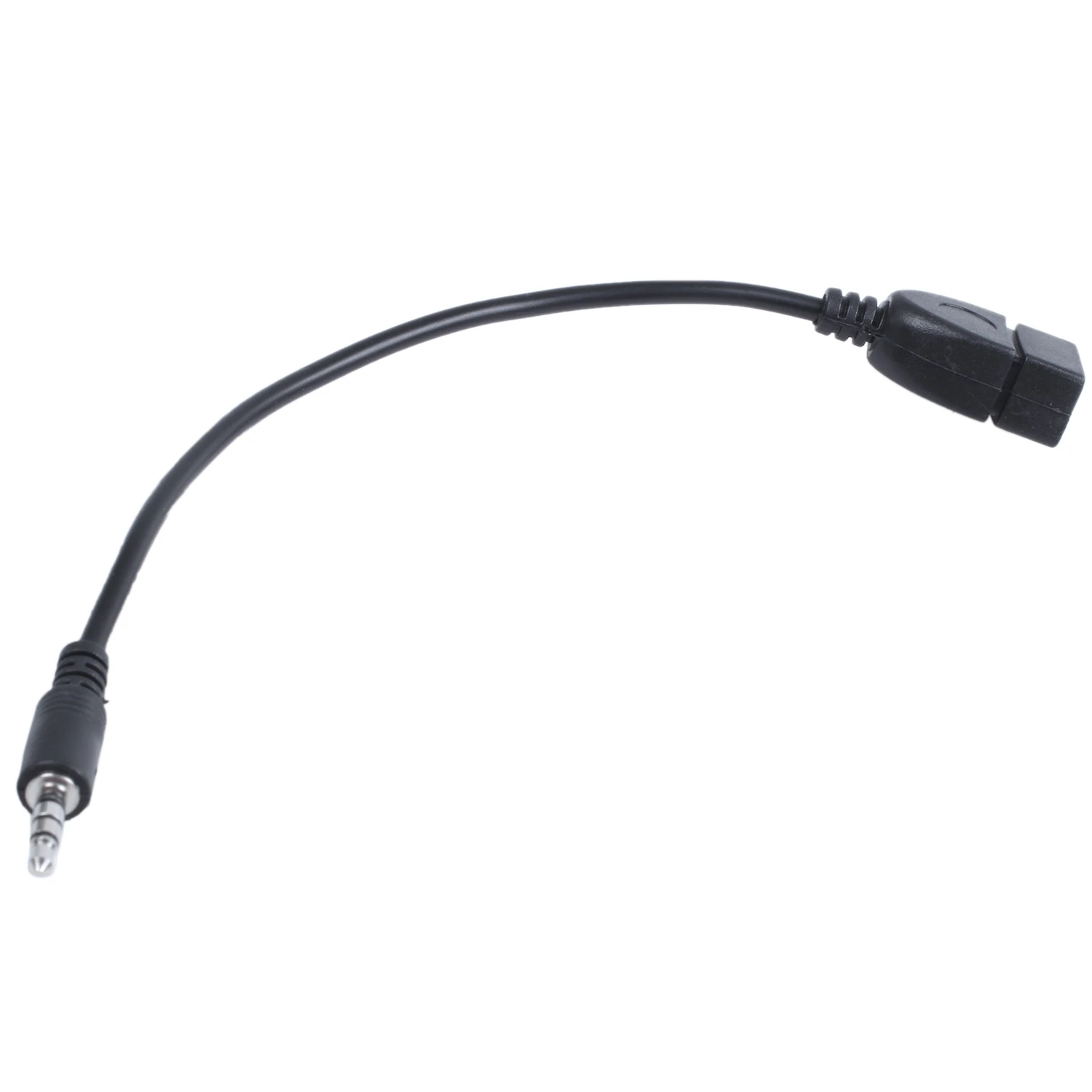 USB jack, AUX, 3.5 mm jack for audio data charging cable black