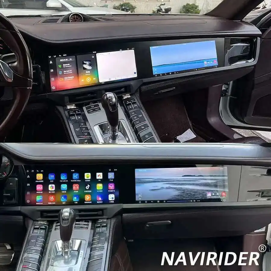 Radio de coche de doble pantalla de 12 + 256GB, 12,3 pulgadas, para Porsche Panamera 2010-2016, navegación GPS, Android, Auto, Carplay, reproductor de vídeo Multimedia