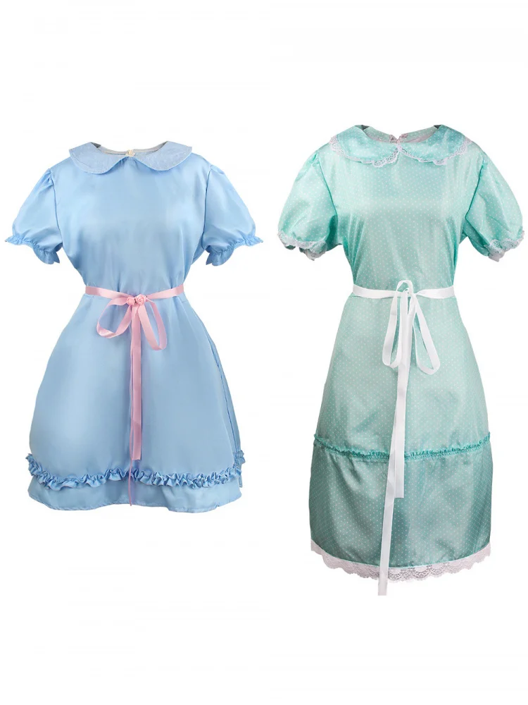

TheShining Twin Girls Cosplay Dress Halloween Cotton Traditional Chinese Costume Women's Fashion Stage Performance Dress