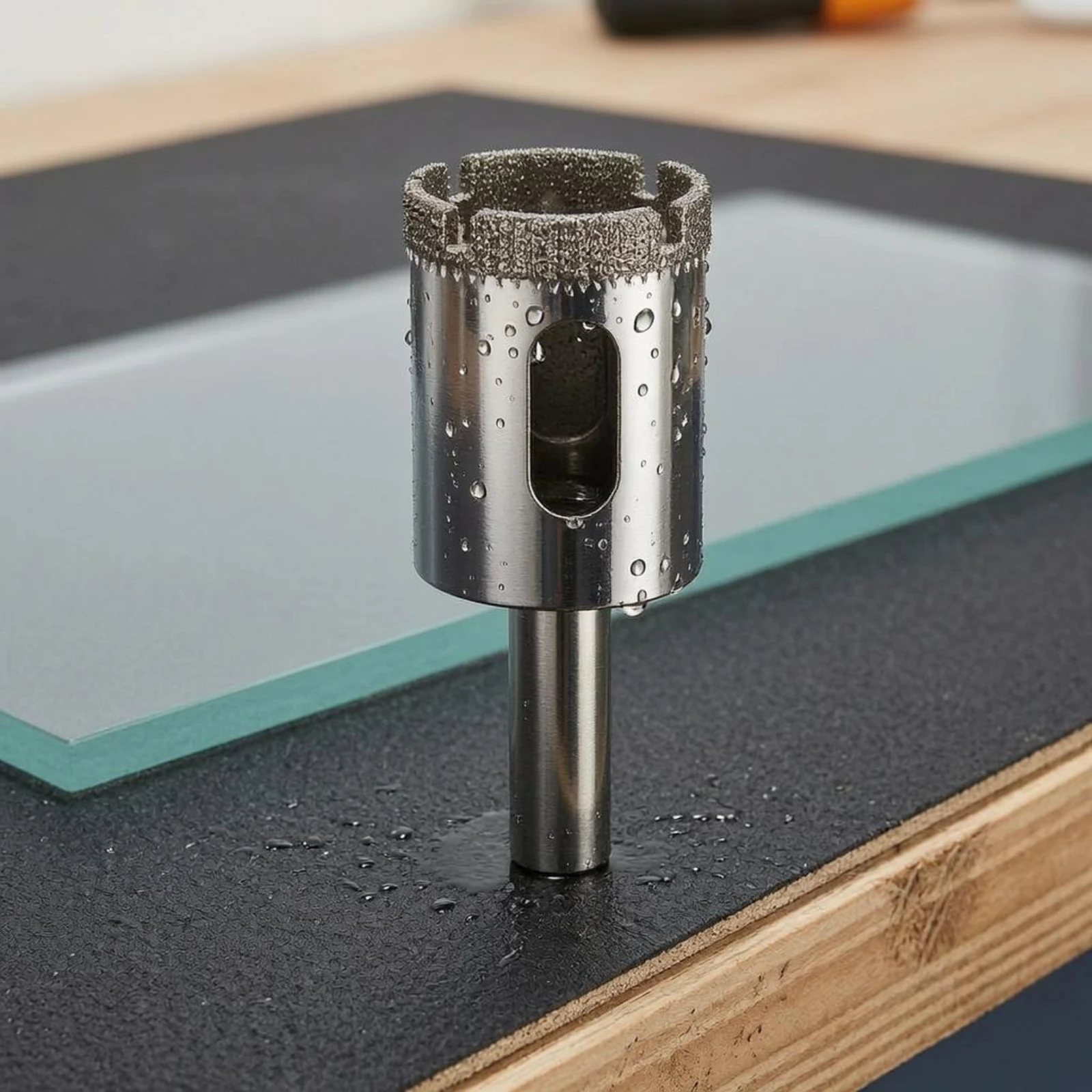 

Glass Hole Opener Brittle Materials Ceramic Hole Cutter Abrasive Drill Bit Metal Shank Stone Drill Bit Cutting Rim