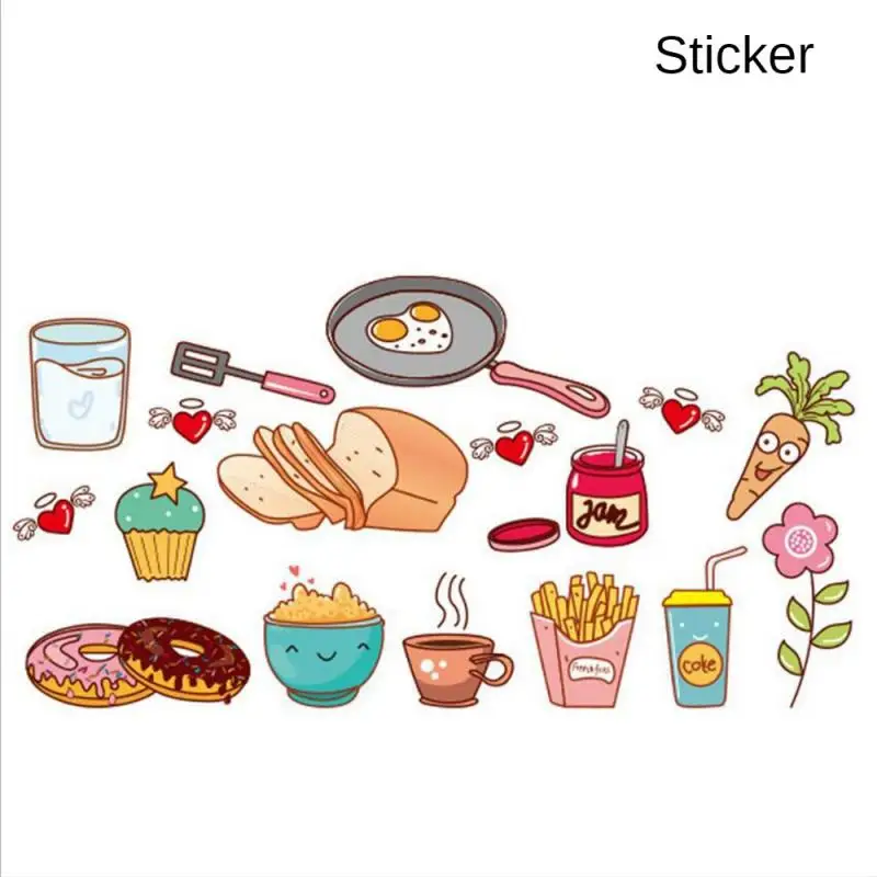 1 ~ 10PCS muursticker mooie stickers keukengerei kast zelfklevende stickers versieren schattig comfortabel eenvoudig