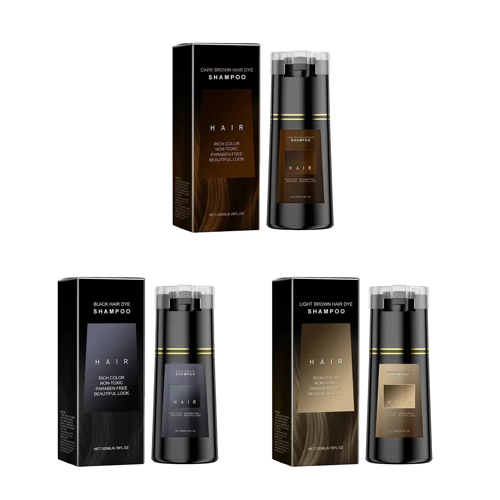 Hair Dye Shampoo Permanent Dye Easy to Color Strengthen Nourish Smoothing Non-irritating Lasting Moisturizing Hairdressing Care 2
