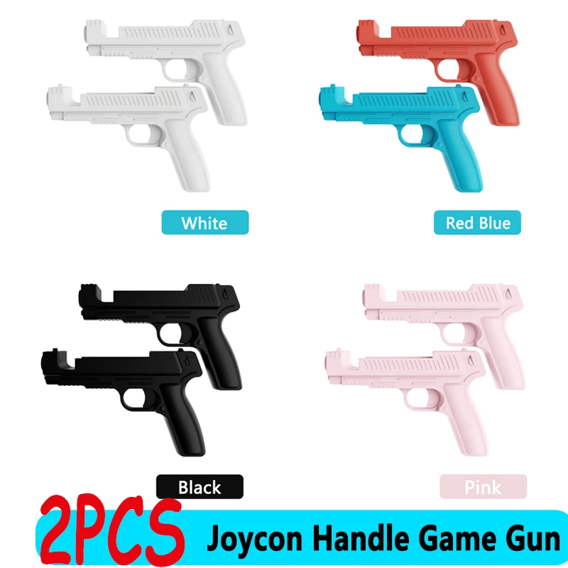 2PCS Shooting Gunstock Grip Game Gun Shape Handgrip for Switch/OLED Game Accessories Easy install Enhance interaction experience