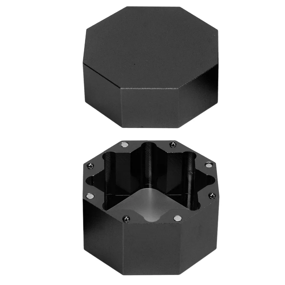 

Aluminium Alloy Cue Chalk Box Holder Octagonal Mini Billiard Chalk Case Portable Pool Cue Chalk Holder Snooker Accessory