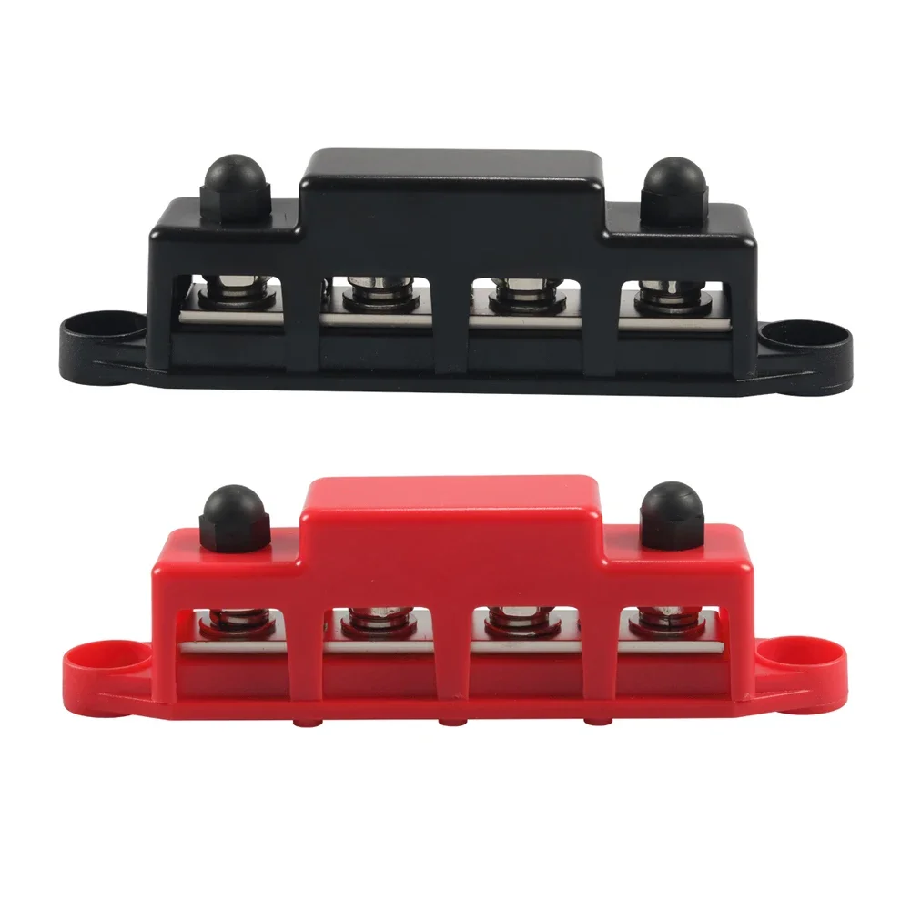 4 X 5/16 3/8 Inch Bus Bar 12V 150/300A Power Distribution Block M8 M10 Battery Power Distribution Block for Boat RV Truck Camper