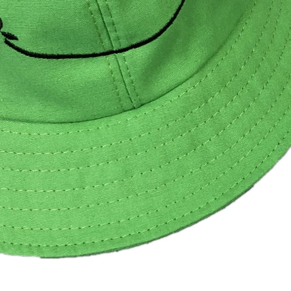 Kapelusz typu bucket z kreskówkową żabą, pasujący dla rodziców i dzieci, panama, czapka wędkarska, uroczy kapelusz przeciwsłoneczny z żabą na zewnątrz.