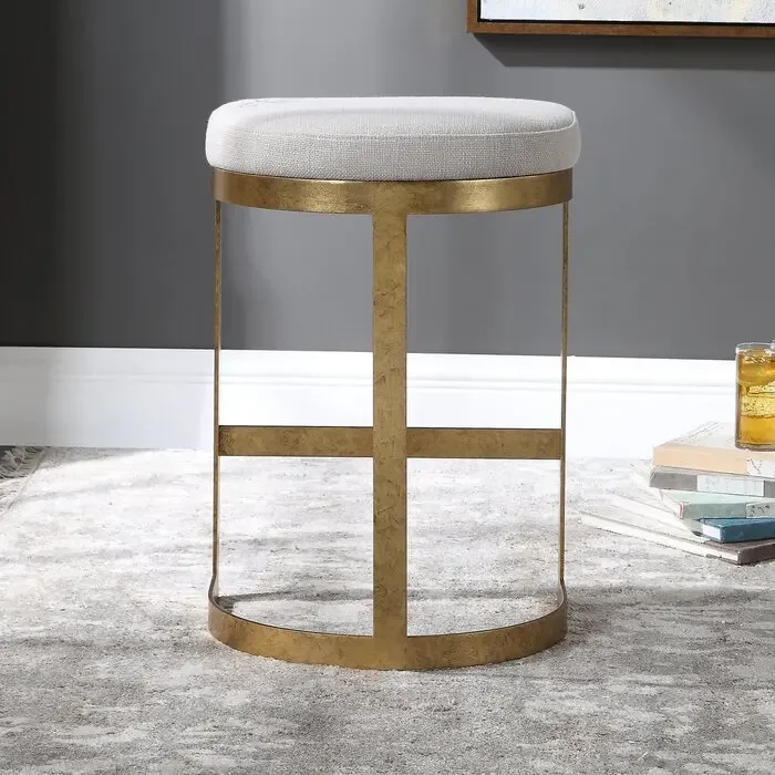 High Quality Stainless Steel Base Velvet Fabric Upholstered Bar Stool Counter Stool Kitchen Bar For Dining Room Restaurant Furn