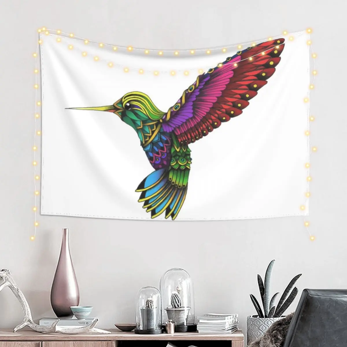 Color Ornate Colibri Tapestry Wallpapers Home Decor Room Decor Korean Style Room Aesthetic Decor Tapestry