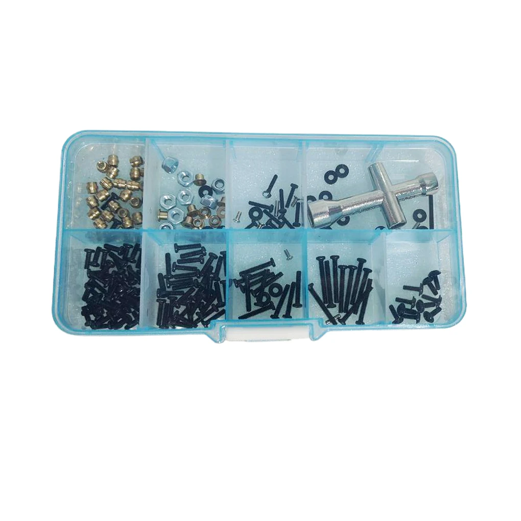 RCGOFOLLOW Steel Dust-proof Screws Kit Box Portable Rc Screws Kit Box For 1/18 Rc Screws Kit Box FMS FCX18 RC Car Part