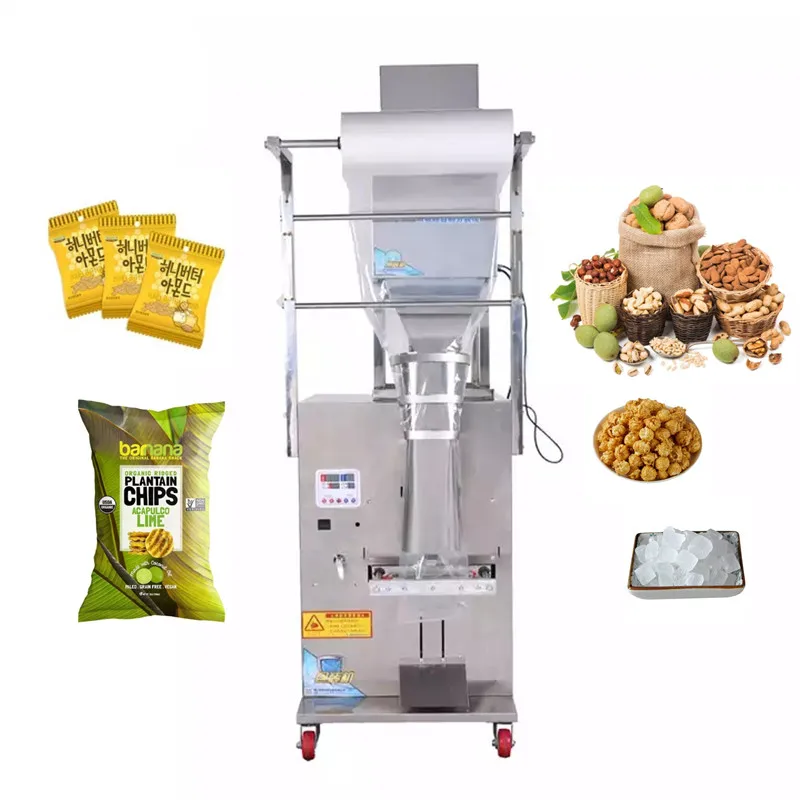 Auto 10-999G Vertical Granules Powder Packing Machines For Grain Candy Rice Flour Salt Nuts Spices Snack Packaging Equipment