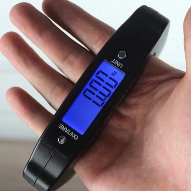 Digital LCD Display 110lb/50kg Electronic Luggage Hanging Suitcase Travel Weighs Baggage Bag Weight Balance Portable Scale Tool image 3