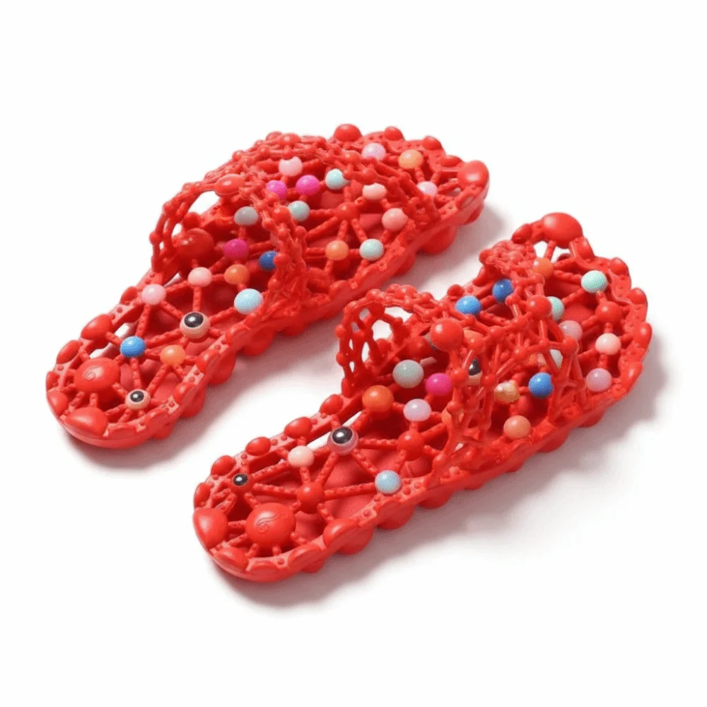 Foot Bottom Granules Massage Slippers Anti-Slip Sole Indoor Use Design Foot Massage Shoes Quick-Drying Material