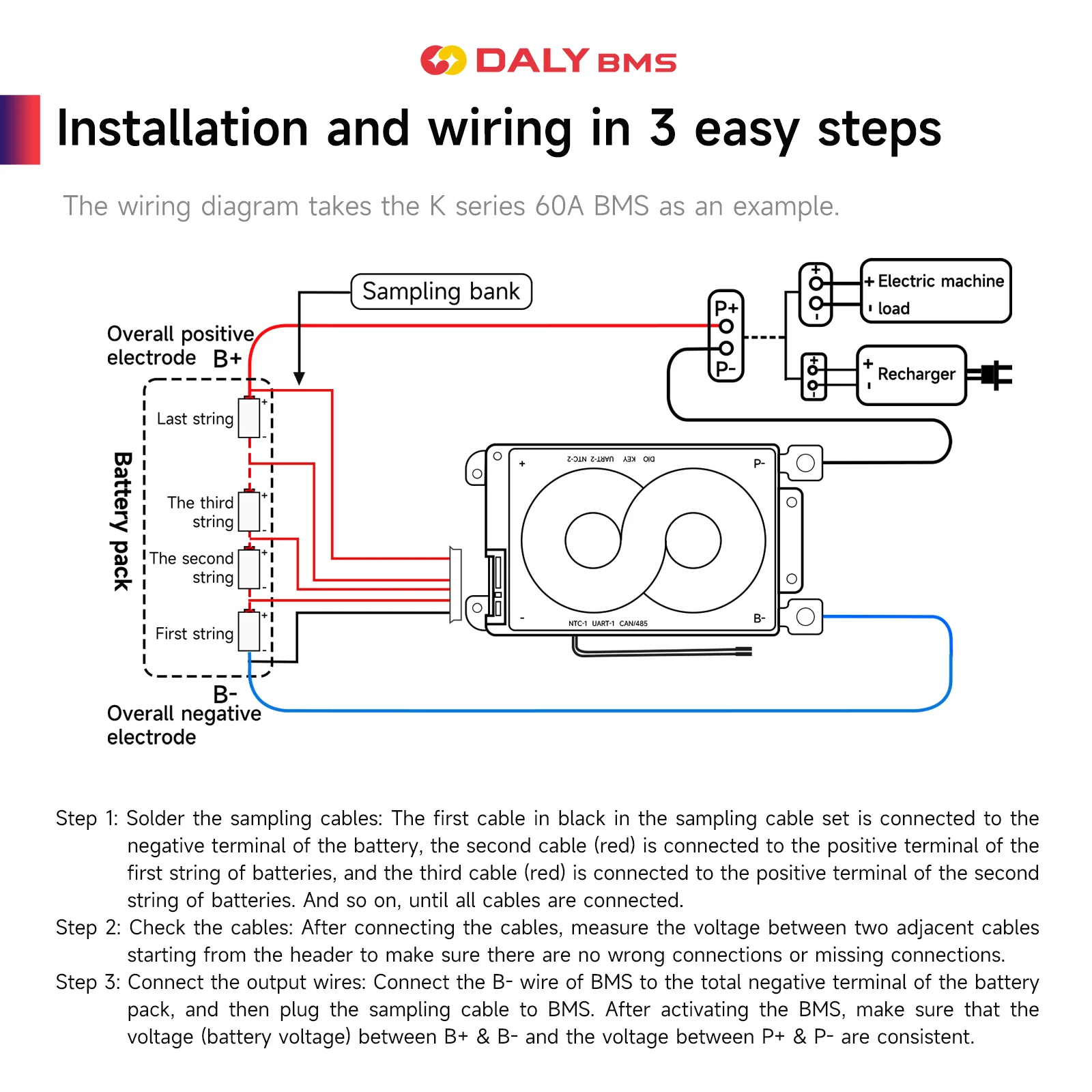 Daly Smart BMS Lifepo4 4S 12v 8S 24V 16S 48V BMS RS485 CANBUS 100A 200A 250A akumulator 18650 1A 5A aktywny wyważacz 5 dni