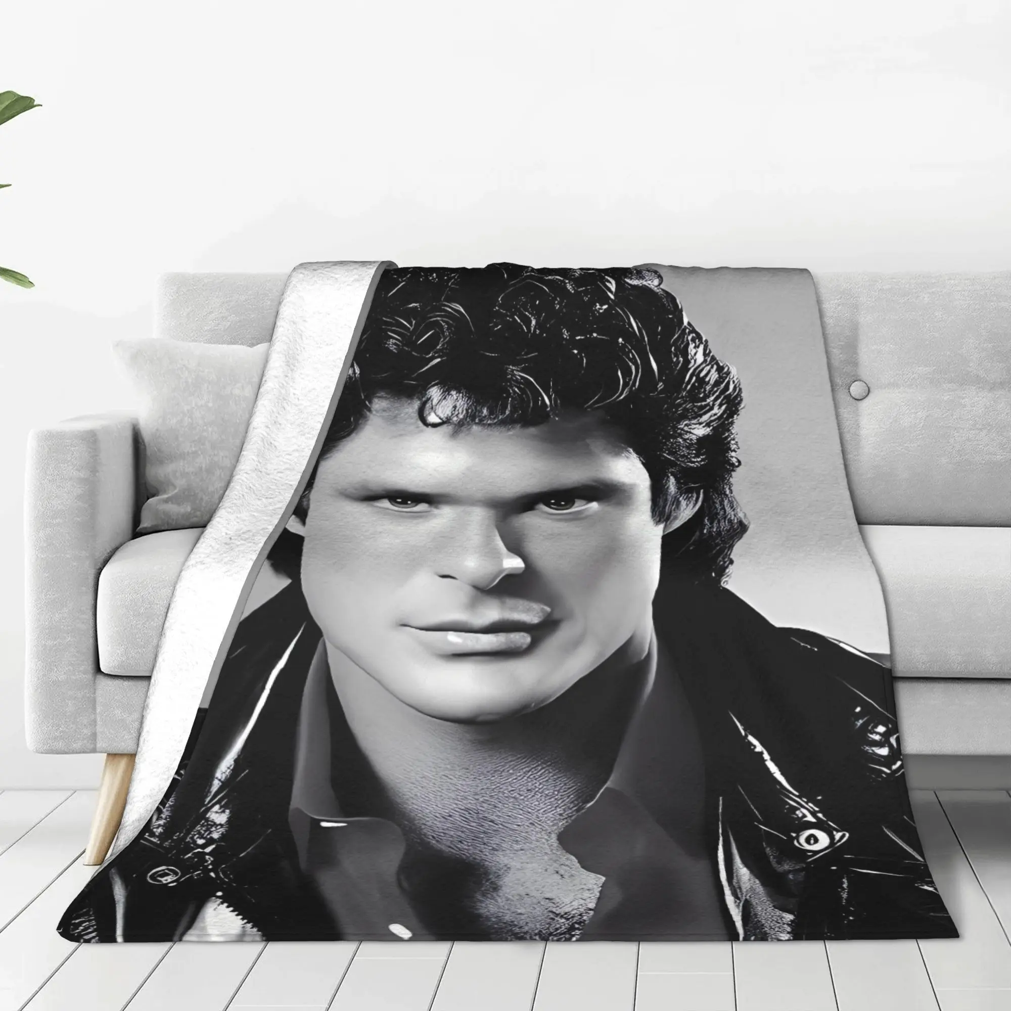 David Hasselhoff Flannel Blankets Autumn Actor Super Soft Throw Blanket for Boy Girl Living Room Graphic Bedspread Sofa Cover