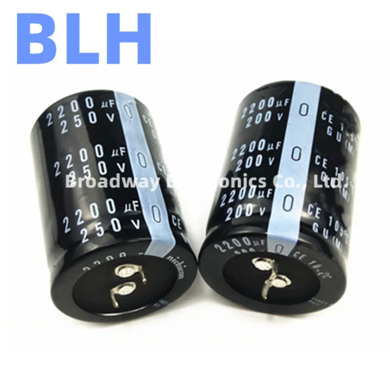 2PCS Aluminum Electrolytic capacitor 200V 250V 1200UF 1500UF 1800UF 2200UF 25*50 30*30 30*35 30*40 30*45 35*30 35*50 35*70MM