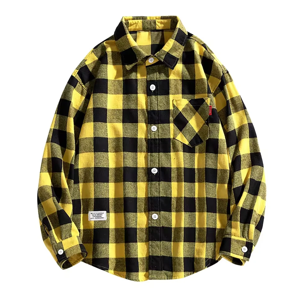 Mens Spring And Casual Loose Large Size Long Sleeved Shirt Pointed Plaid Shirt Comfort Regular Cuff Business Casual Shirt