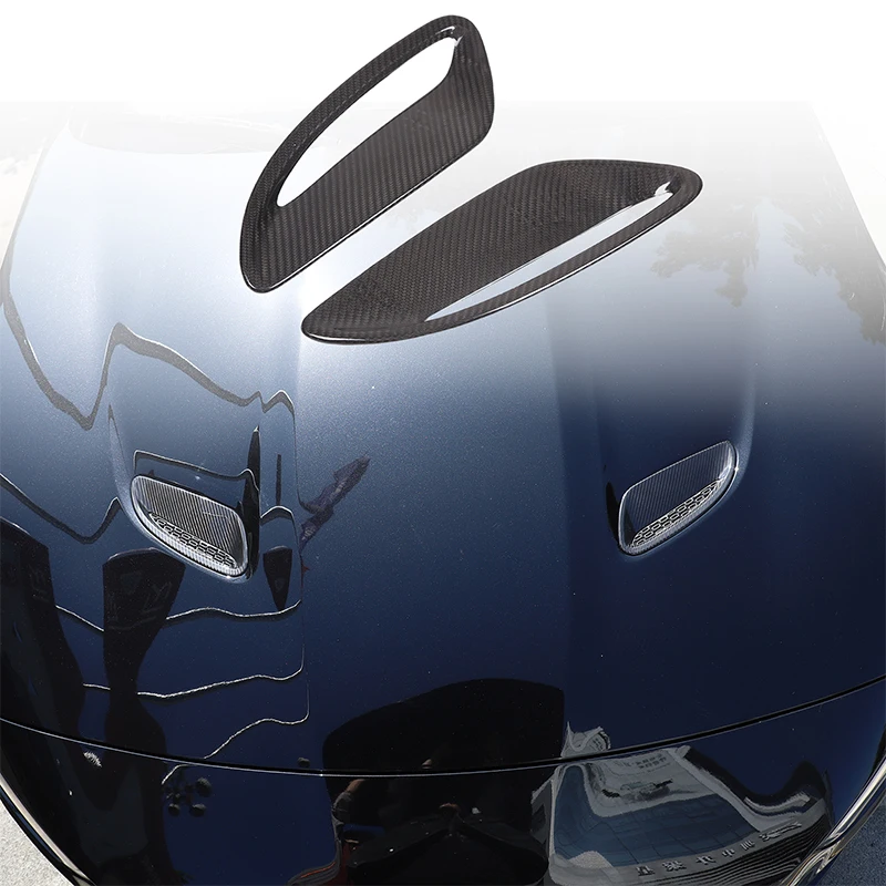 

For Jaguar F-TYPE 2021+ Real carbon fiber car hood air inlet decorative frame decorative sticker car exterior accessories