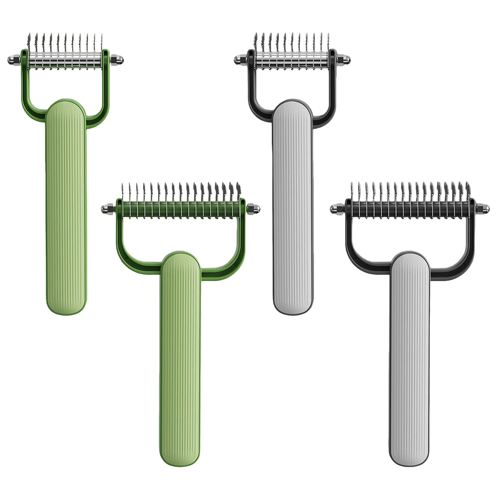 Dog Deshedding Brush Removes Tangles Knots Ergonomic Pet Grooming Tool Gentle Matt Remover Detangler for Dogs and Cats