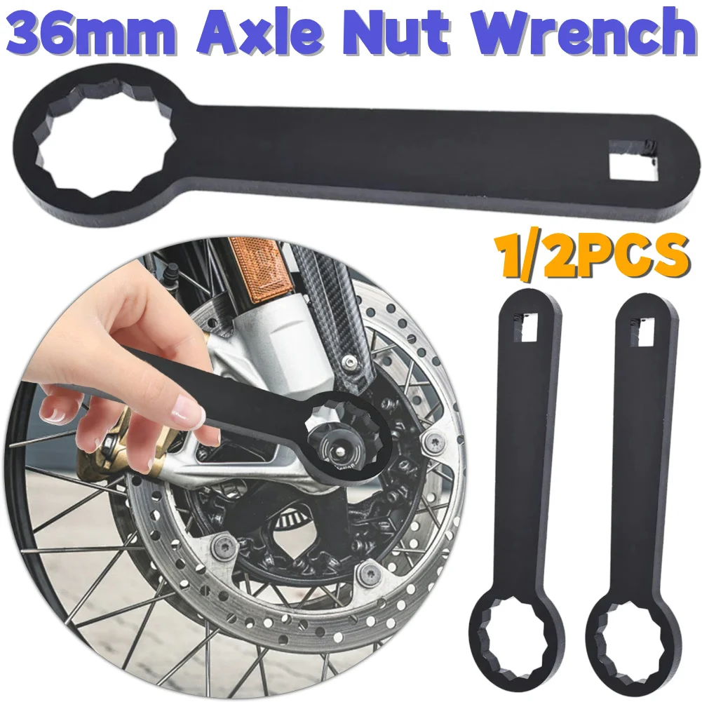 1/2PCS 36mm Motorcycle Rear Axle Wrench Tool 1/2 Inch Square Drive Adjusting Belt Tension Wrench Mufflers Removal Not Needed