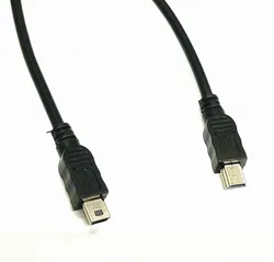 2PCS/LOT 50cm USB 2.0 Mini-B 5-Pin to Mini-B 5-Pin Male/Male Cable