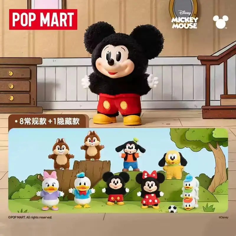

NEW POPMART Mickey Family Cute Together Keychain Series Blind Box Toys Doll Cute Anime Action Figure Ornaments Figurines Dolls