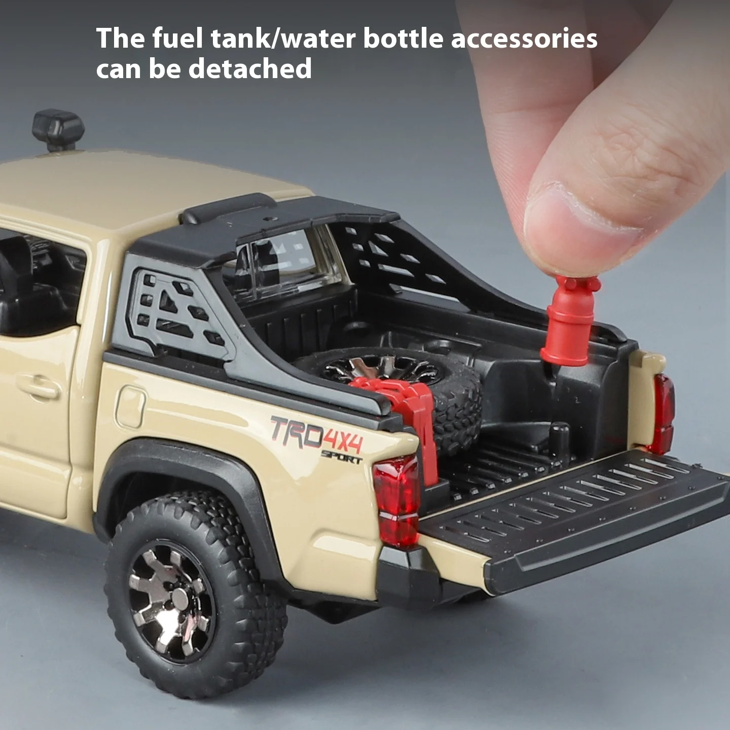 1:32 タコマ合金オフロード車両モデルシミュレーション音と光子供のおもちゃの車取り外し可能なアクセサリー男の子のためのギフト