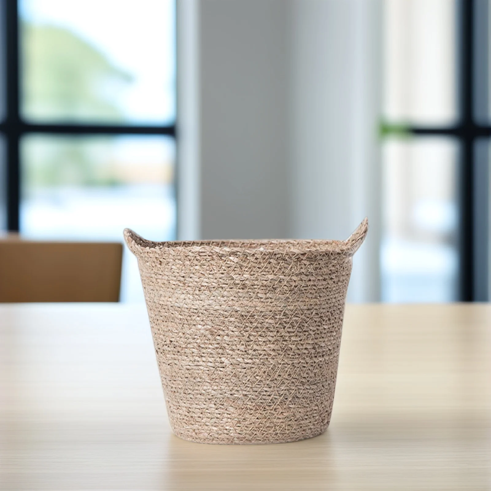Woven Planter Basket Exquisite Straw Weaving Plant Basket for Living Room Bedroom Decor Multi-Function Storage Solution