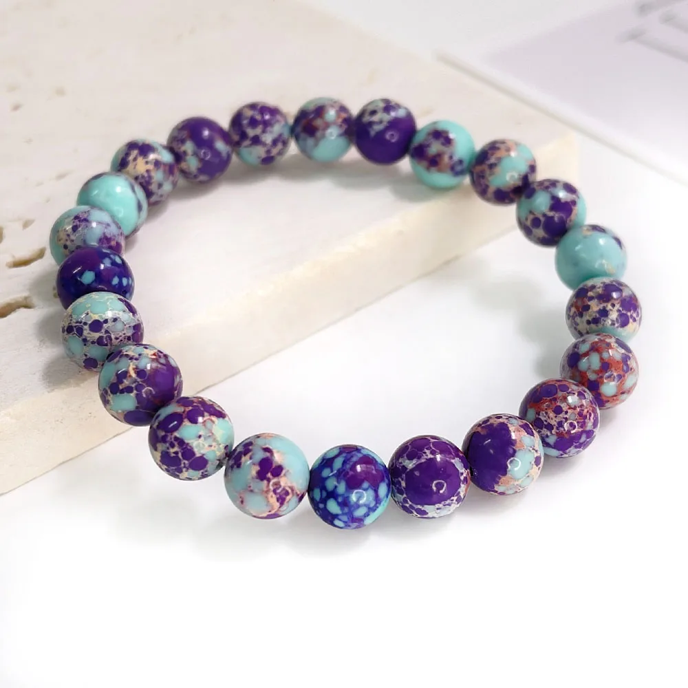 Natuursteen Kralen Armband Voor Vrouwen Mannen Agaat Crystal Kwarts Aquamarines Jades Sieraden Agaten Elastische Armband Armbanden 6 8Mm