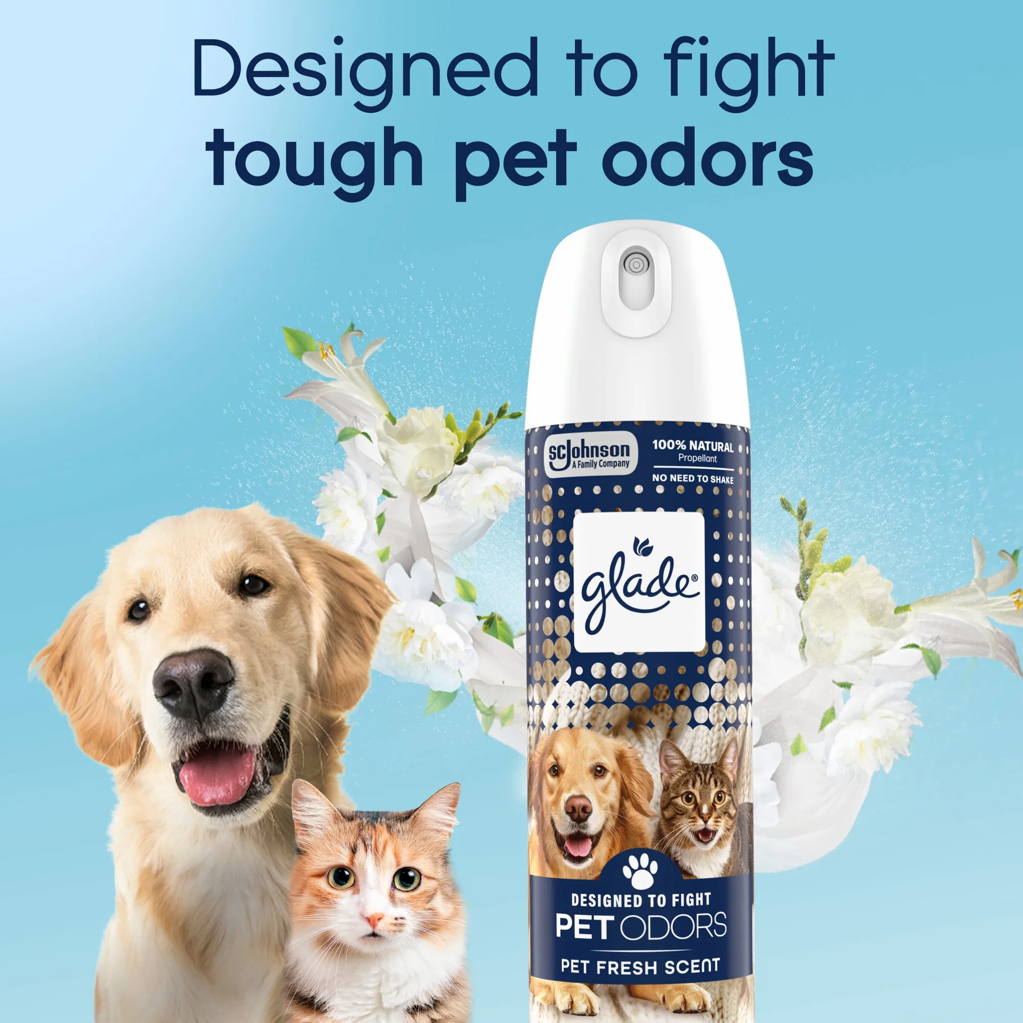 3pcs Pet Fresh Aerosol Air Freshener Spray, Odor Control For Homes With Pets, Bathroom And Room Deodorizer