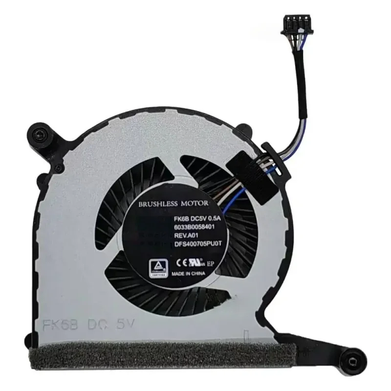 Laptop CPU Cooling Fan DFS400705PU0T FK6B 6033B0058401 for HP HSN-IXO1 Thunderbolt Dock 120W G2