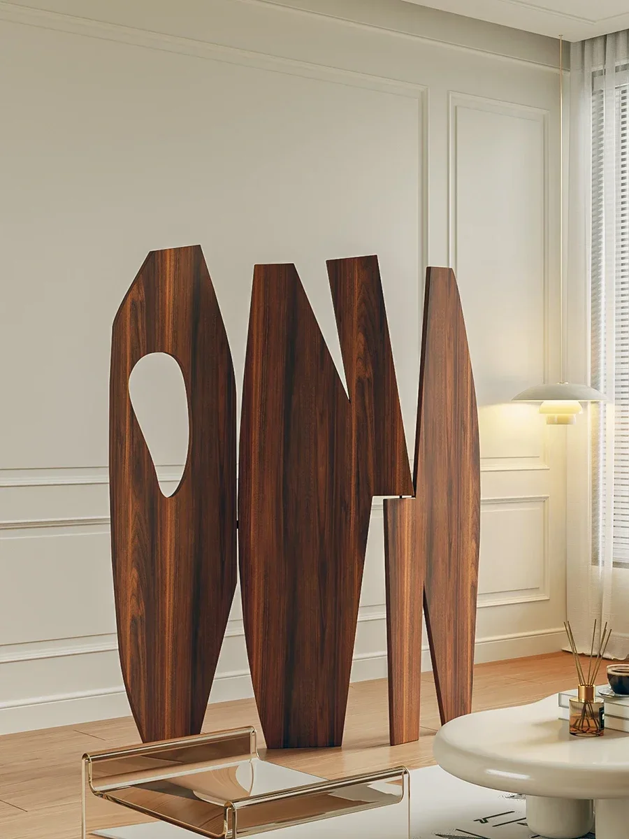 French solid wood screen partition for home bedroom, covering, folding, and simple modern restaurant decoration