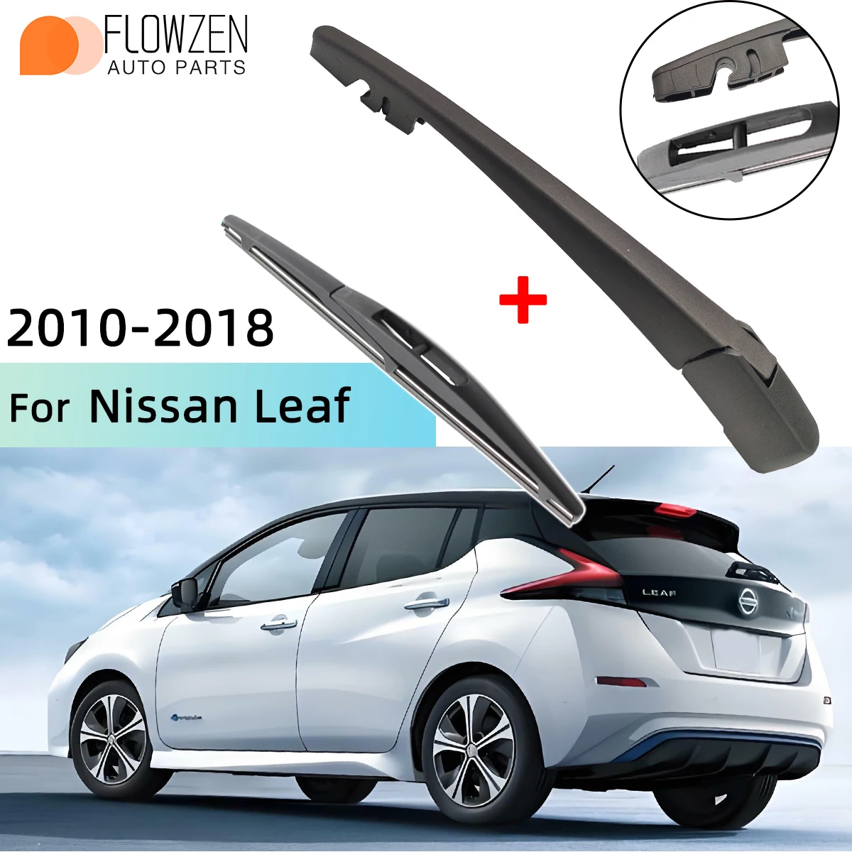 Scheibenwischerblatt und hinterer Wischerarm-Kit für Nissan Leaf 2010–2018, hintere Wischerarmblatt, Autozubehör