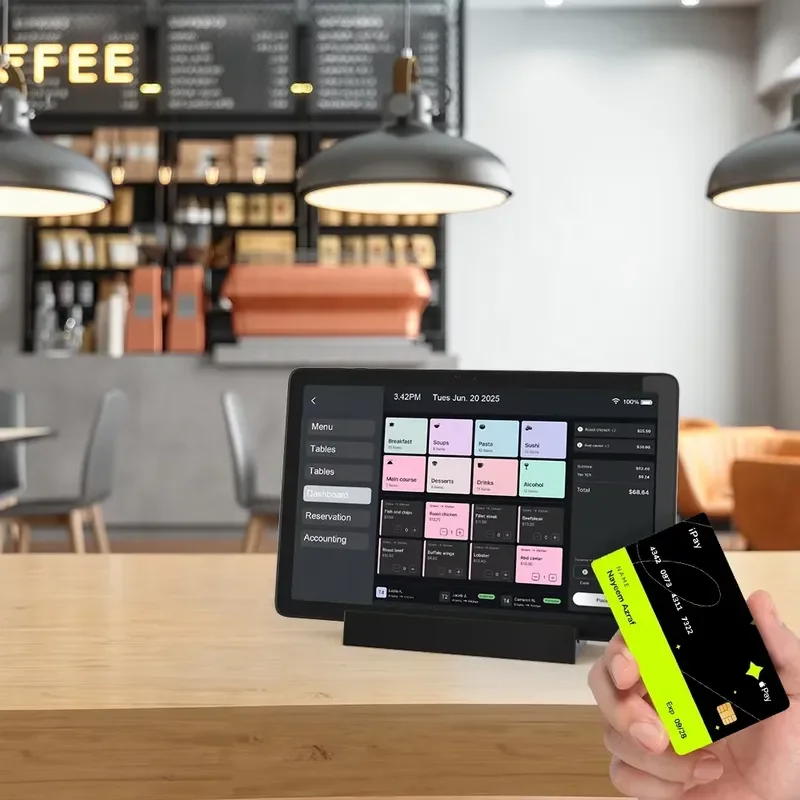 BOLRZO High-tech 11-inch store POS system NFC touch screen payment Android tablet, no battery, smart touchscreen, with