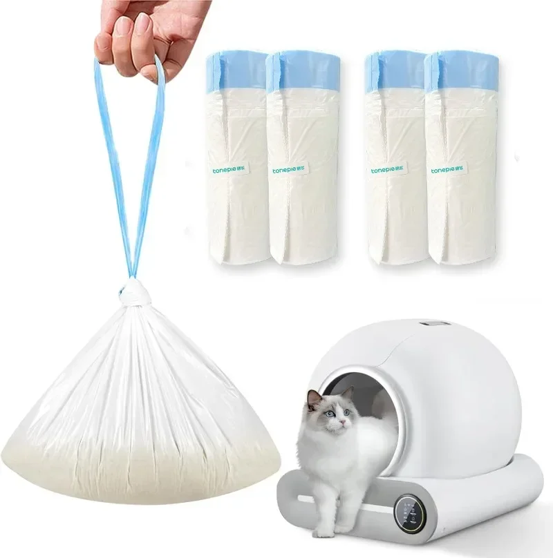 

Cat Litter Box Trash Bag 1 Roller 15 Pieces Bags for Pet Automatic Cat Litter Box Bearing Pet Accessories Toughness Pet Supplies