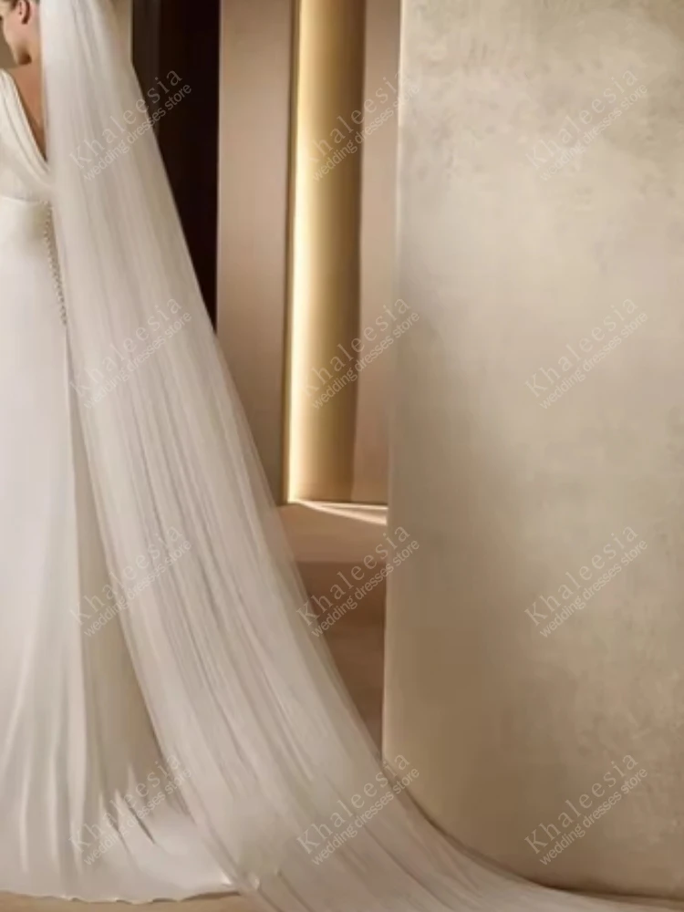 คลาสสิกชุดแต่งงานVeil Robes TulleฉัตรElegant Vestidos De Noviaที่กําหนดเอง 2025