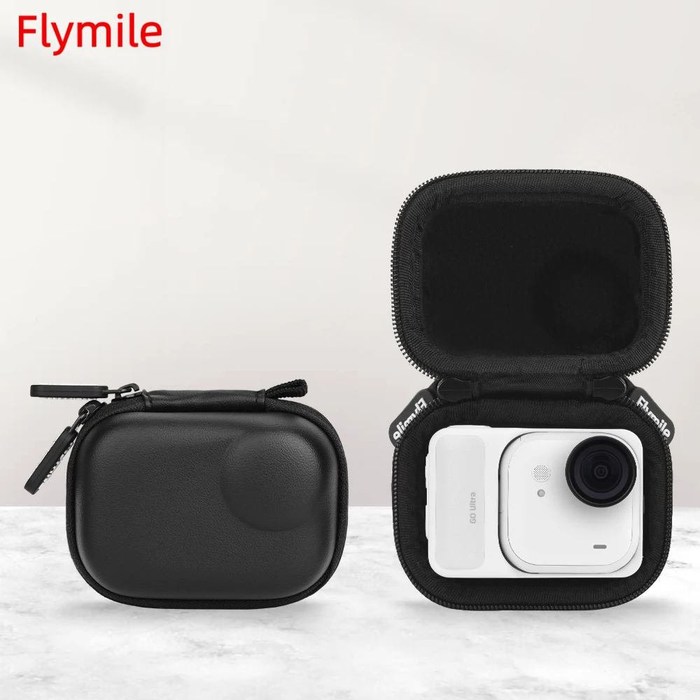 

Flymile Storage Bag for Insta360 Go Ultra Camera Handbag with Carabiner PU Scratch Proof Travel Accessories